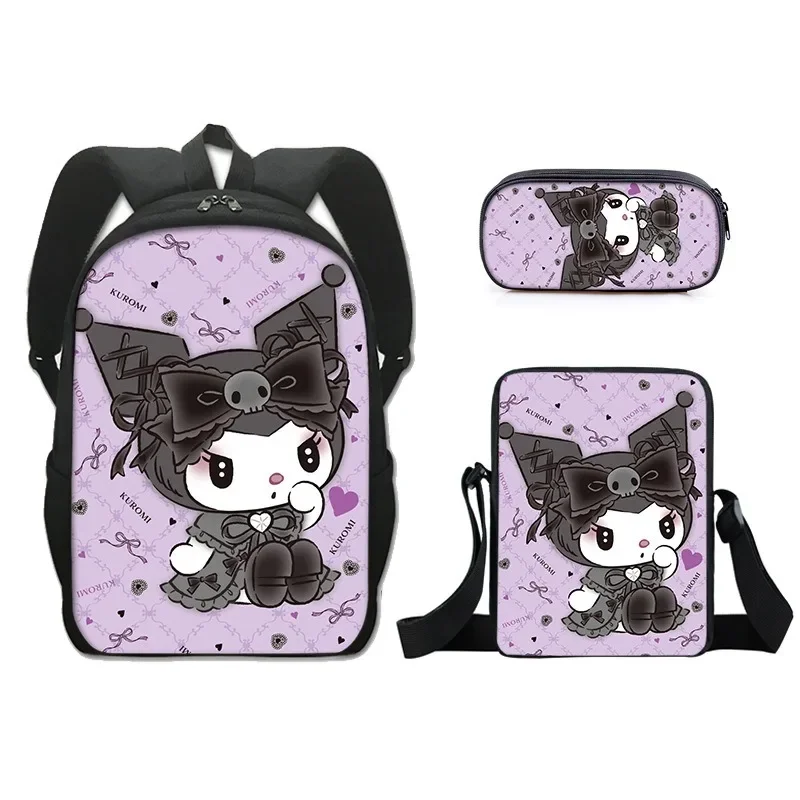 Backpack Kuromi Backpack PencilBag Student Primary and Middle kawaii Cartoon SchoolBag Mochila Birthday Gift For Girls Kids Boys