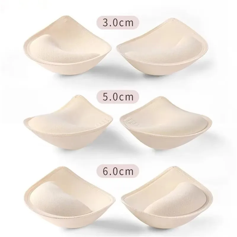 

5/6cm Thick Push Up Bra Pads Inserts Women Underwear Breast Lift Breathable Sponge Padded Bra Pad Lining Swimsuit Bra Insert
