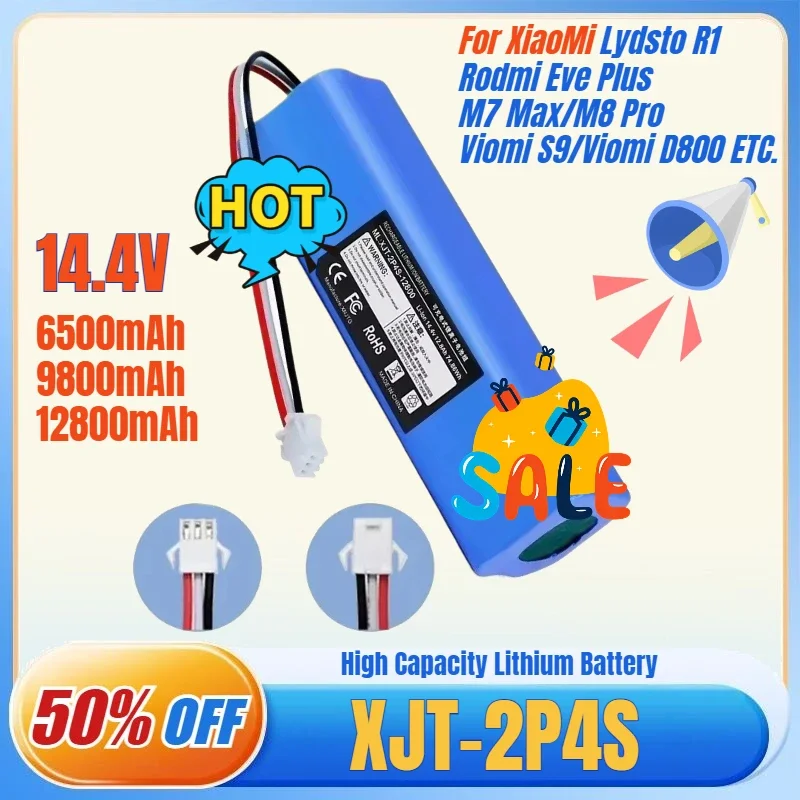SWZY Suitable for XiaoMi Lydsto R1 Rodmi Eve Plus M8 Pro M7 Pro M9 Viomi S9 Vacuum Cleaner 6800mAh Rechargeable Lithium-ion Batt