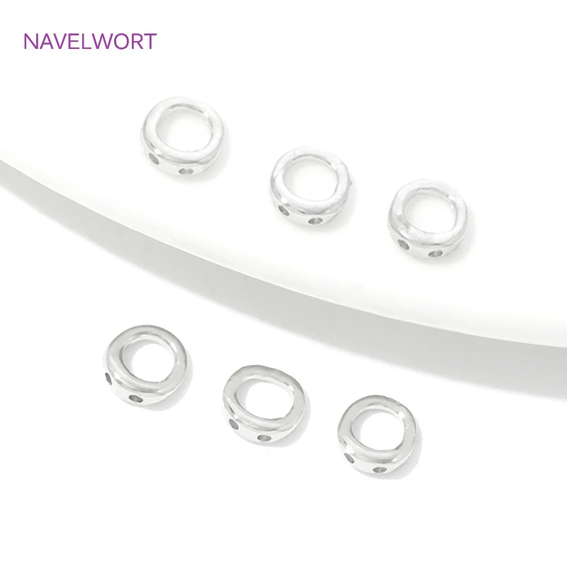20 Stück 18 Karat vergoldete Verbindungsringe, Endkappen für Schmuck, Messing-Endperlen, Endperlen, DIY-Schmuckherstellungszubehör – Detail 32