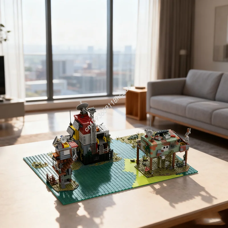 

4469 шт. MOC Post Apocalyptic Survivors City Castleed модель строительных блоков креативная идея игрушки образовательный кирпич Рождественский подарок для детей