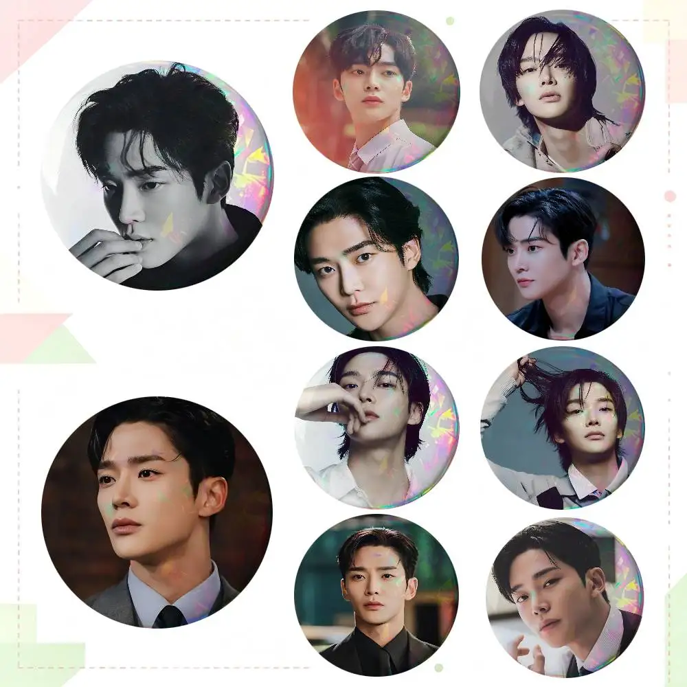 Korean Actors Rowoon Round Badge Creative Brooch Clothing Backpack Accessories Lapel Pin