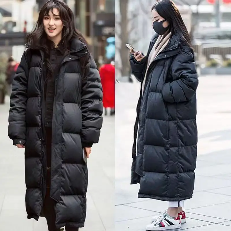 Parkas Long Coats Hooded Zipper Jackets Women Full Sleeve Thick Warm Y2k Streetwear Elegant Jacket Work Coat Autumn Winter 2026