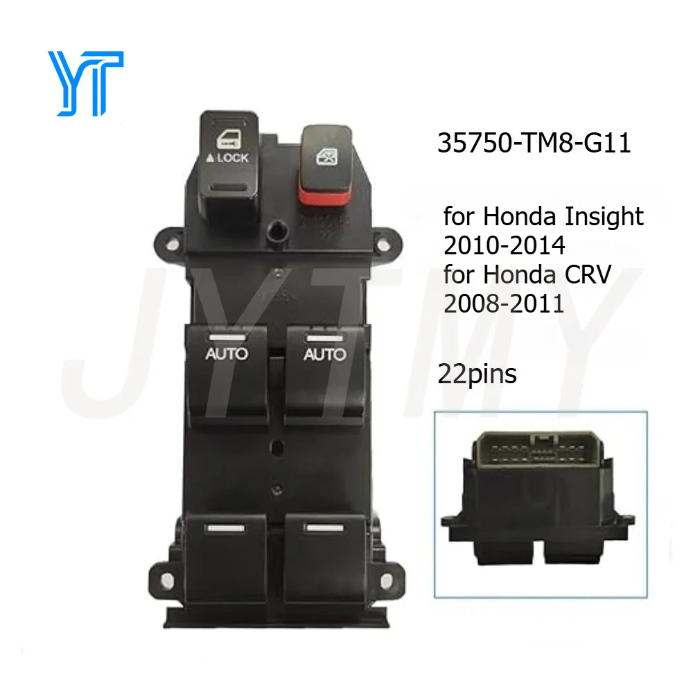 2 Auto for Honda Insight 2010 - 2014 Honda CRV 2008 - 2011 front left LHD Electric Window Control Switch Button Car Accessories