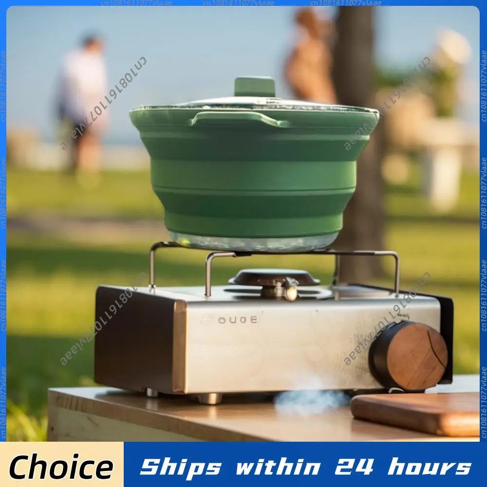 

Складная походная кастрюля с 2 складными мисками, термостойкая посуда из нержавеющей стали для походов и пеших прогулок