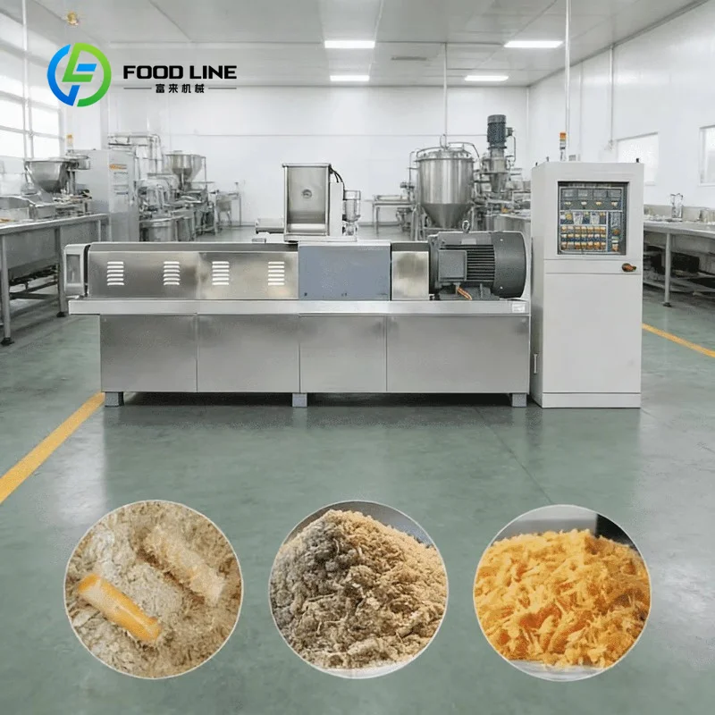 Customized Full Automatic Extrusion Maker Machine For Panko Bread Crumb Crouton Multi Molding Fried Snack Processing Factory