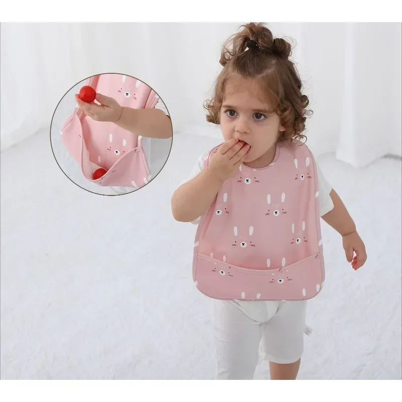 Baby Waterproof Bib Bib Childrens Feeding  Complementary Food Cover  Reverse Dressing  Childrens  Bib Apron New Style Waterproof