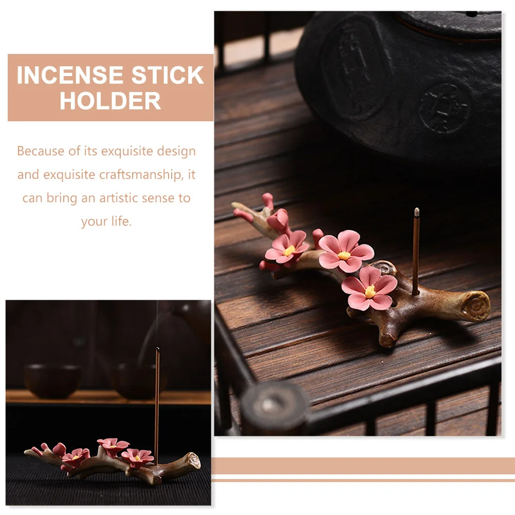 

Ceramic Incense Stick Holder Decorative Aroma Burner Compact Size Exquisite Design Home Office Bedroom Yoga Sauna Room