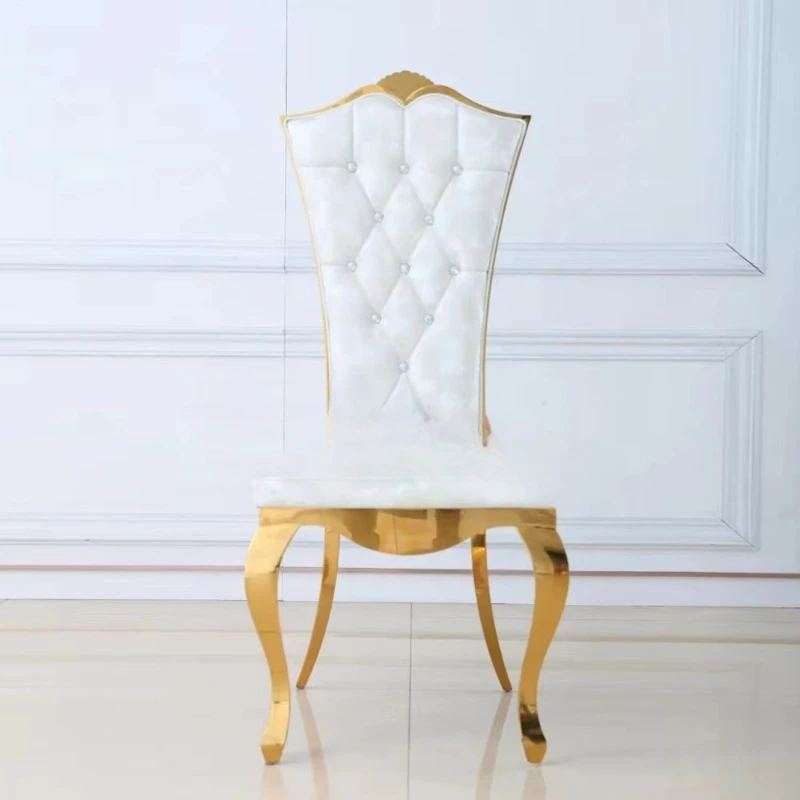 High quality fashion dining room chair dining room furniture metal  wedding chair luxury   with button