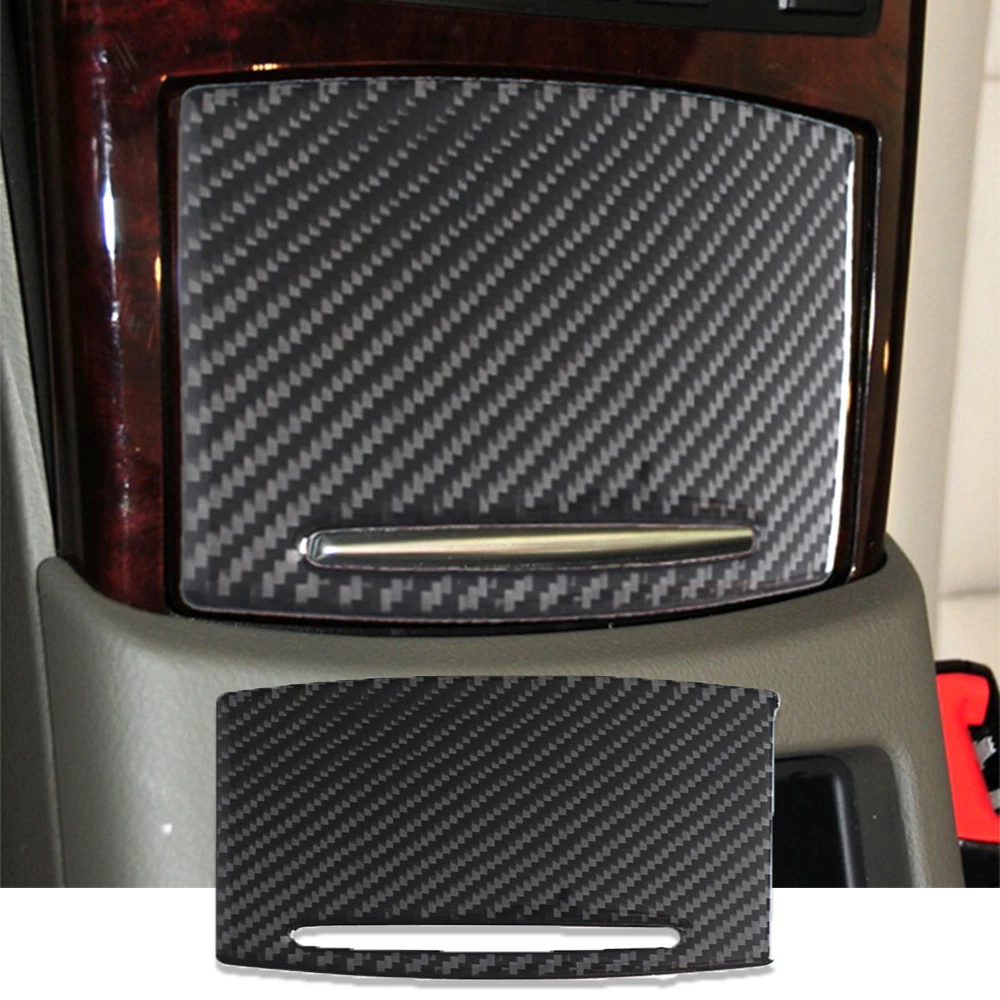 

For Audi A6 C6 4F 05-11 Car Water Cup Panel Cover Sticker Anti Scratch Carbon Fiber Modifying Decor Auto Interior Accessories