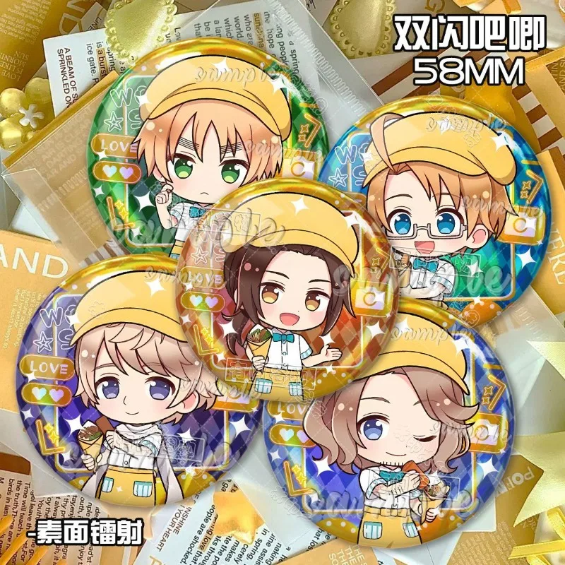 Axis Powers Hetalia ‌   Broche COS Amo Broches de crepé para mujer Arthur Kirkland Accesorios Ivan Braginsky Joyería Yao Wang Insignia