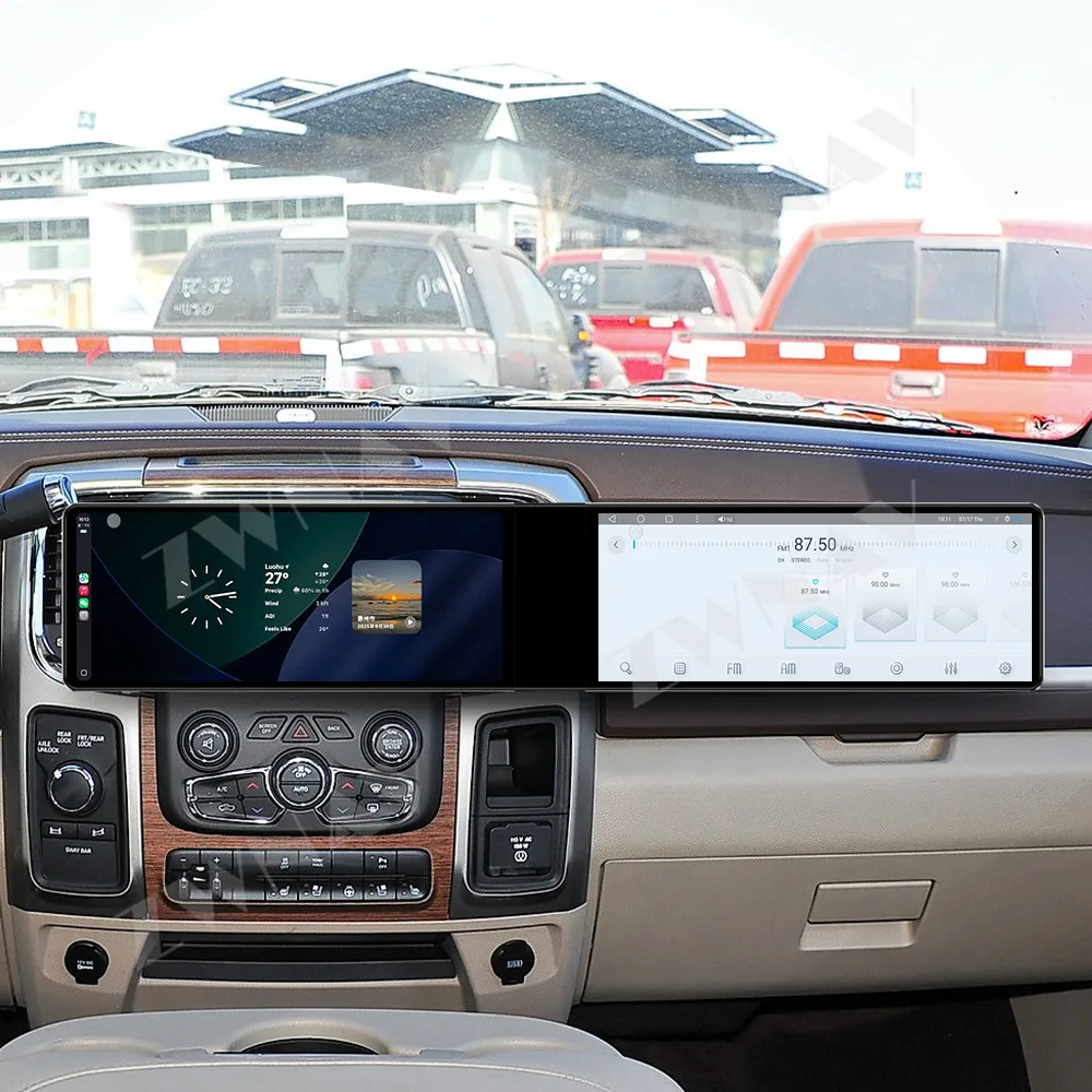 

Android 13 12.3" Hd Touch Dual-Screen For Dodge Ram 2013-2019 Car Gps Multimedia Player Car Interior Accessories Gps Navi Radio