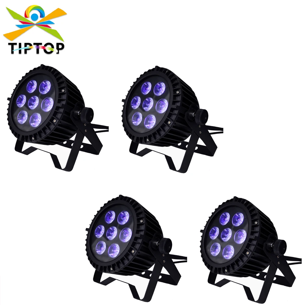 

Gigertop 4XLot Outdoor 130W LED RGBWA UV 6in1 18W Led Par Light DMX Par High Power Par Cans Super Bright 6CH 10CH