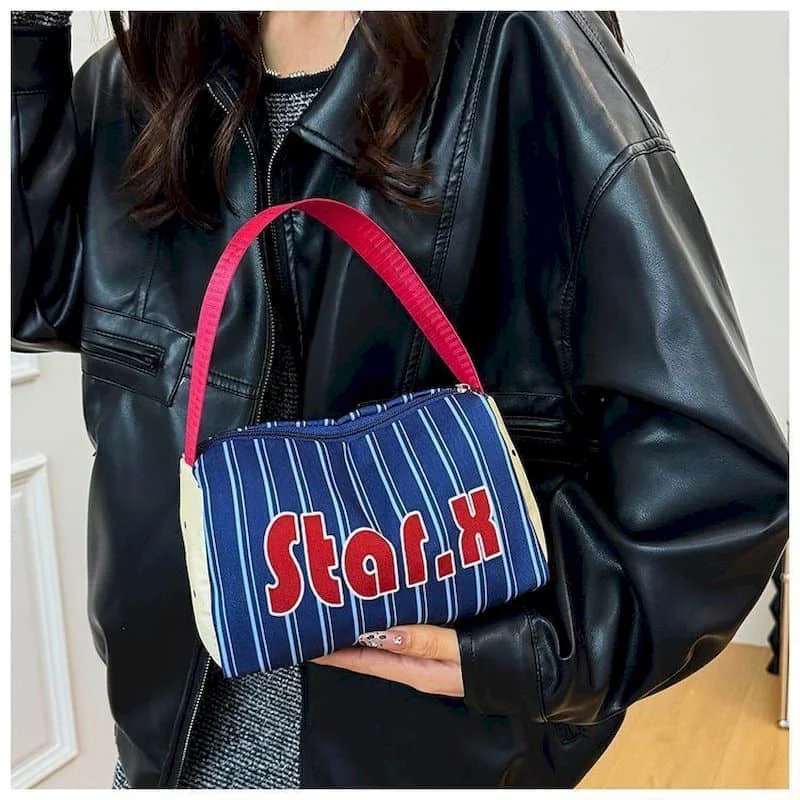 

Handbag American Style Retro Waterproof High-capacity Makeup Bag Reusable Portable Three-dimensional Widened Handbag for Washing