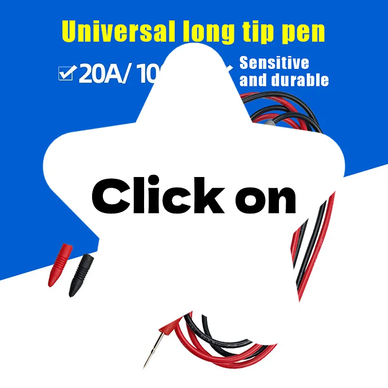 

20A 1000V Multimeter Test Heads Needle Pin Digital Multi Meter Head Wire Pen Cable Kit Multimeter Voltmeter Silicone Tester Kit