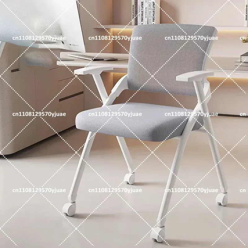 Folding Office Chair with Wheels Ergonomic Mesh Desk Chair Collapsible Stackable for Conference Room Meeting