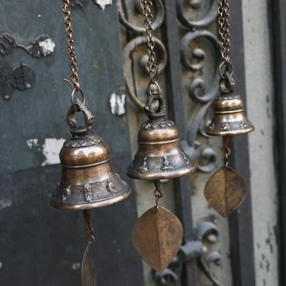 

1pcs Vintage Copper Chime Hanging Decoration Copper Wind Chime Garden Patio Bell Home Room Temple Decorative Gift Bell