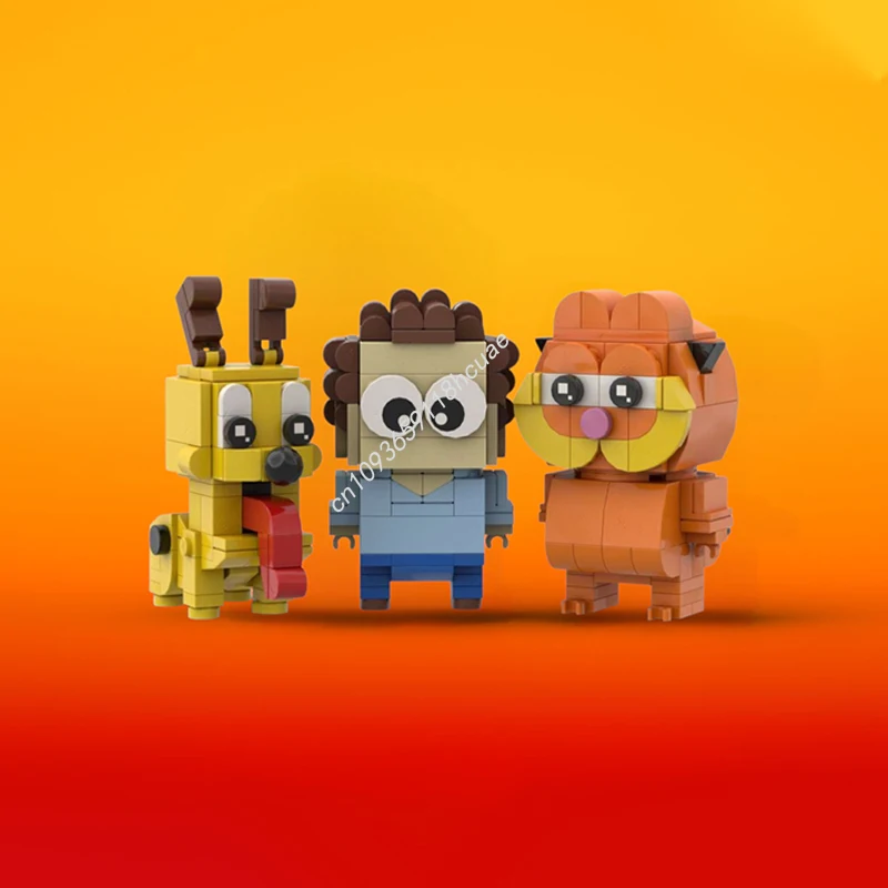 

372pcs MOC Serie garfield Brickheadz Model Building blocks craft toys Education Modular creative Christmas gifts