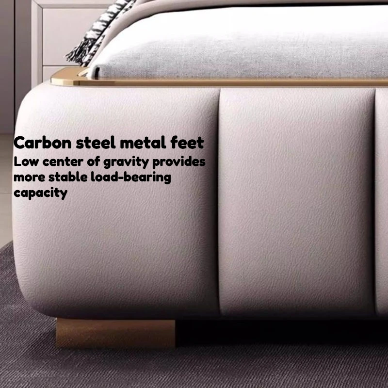 Minimalist King Size Bed Luxury European 180x200cm Storage Multifunctional Bed Frames Modern Hotel Bedroom Home Furniture