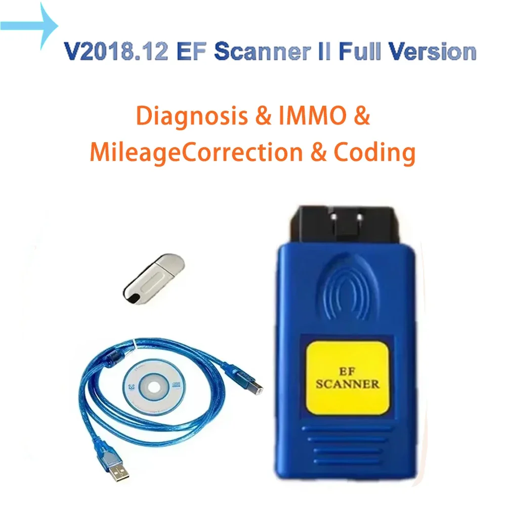 

V2018.12 E/F Scanner II Full Version Car Diagnostic Tool For BMW EF Diagnosis+IMMO+Calibration Adjustment+Coding Correction Tool