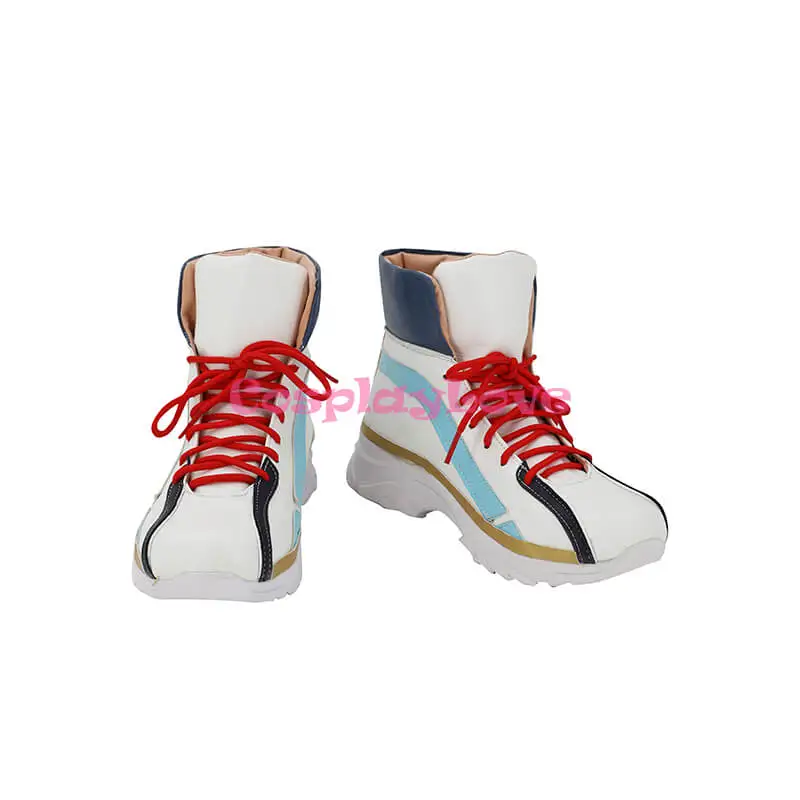 CosplayLove Game Ensemble Stars Nito Whtie Scarpe cosplay rosse Stivali lunghi in pelle Chrismtas su misura