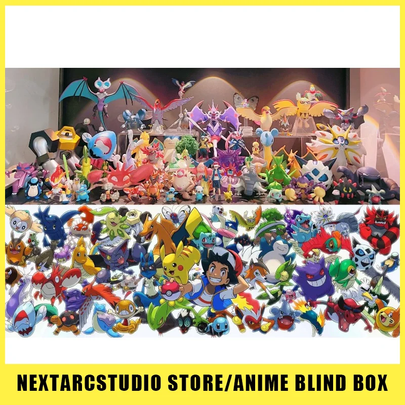 

Фигурки покемонов в стиле аниме «Слипая коробка» Пикачу Иви Чаризард Сквиртл Бульбазавр Коллекционная модель куклы из ПВХ, игрушки, загадочный подарок для фанатов