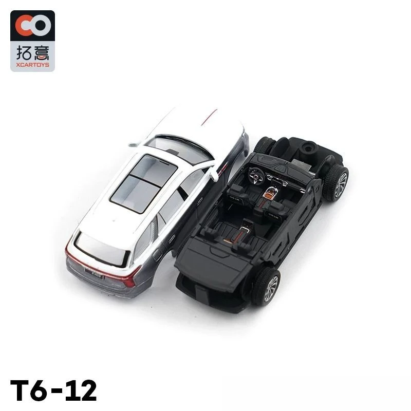 XCARTOYS 1/64 Simulation Diecast Car Model Hongqi E HS9 Two Tone Color Alloy Toy Vehicle Collectible Display Ornament Gift