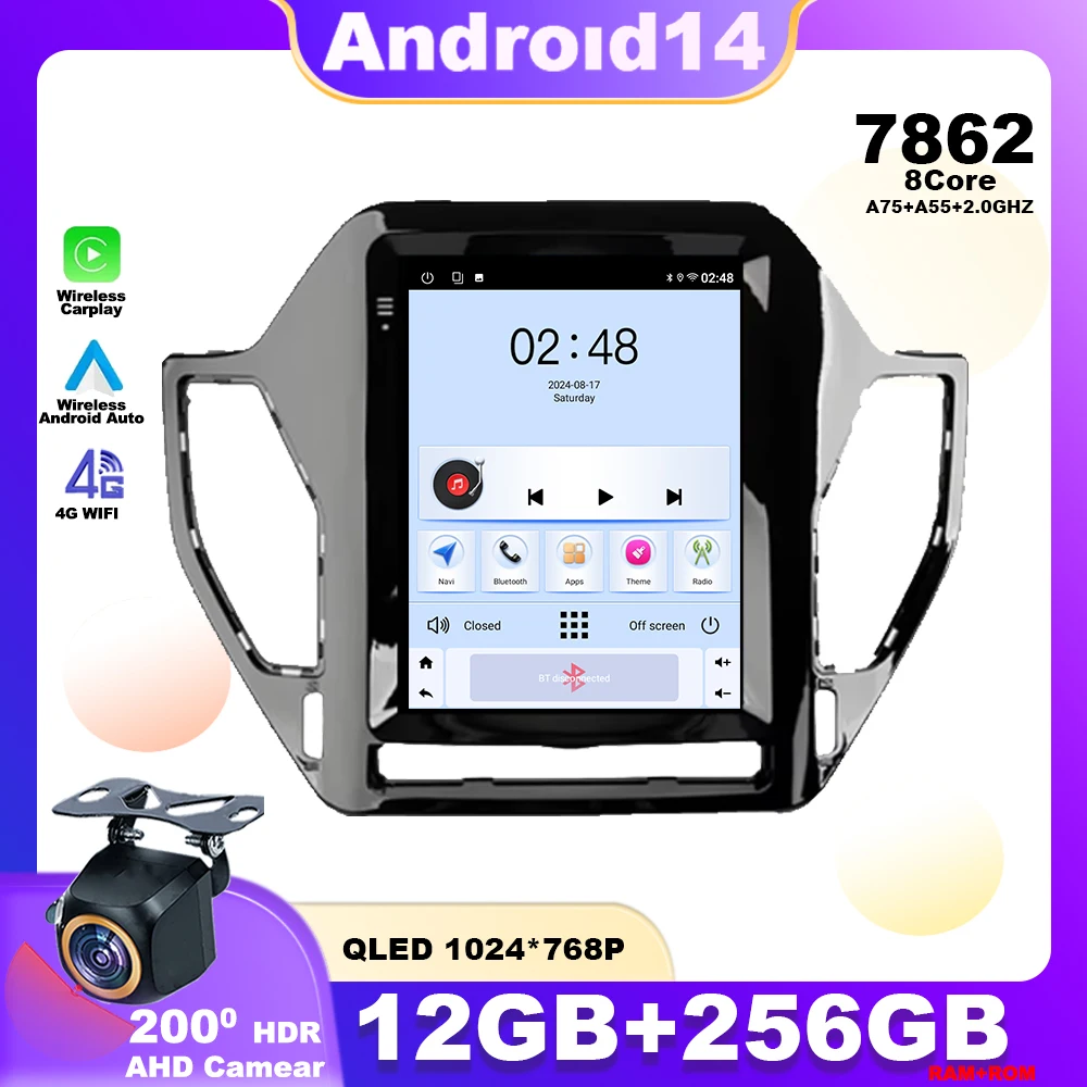 

9,7-дюймовый Android 14 для Hyundai Santa Fe 2015-2017 Автомобильный радиоприемник Мультимедийный видеоплеер Навигация GPS 4G Беспроводной Carplay QLED