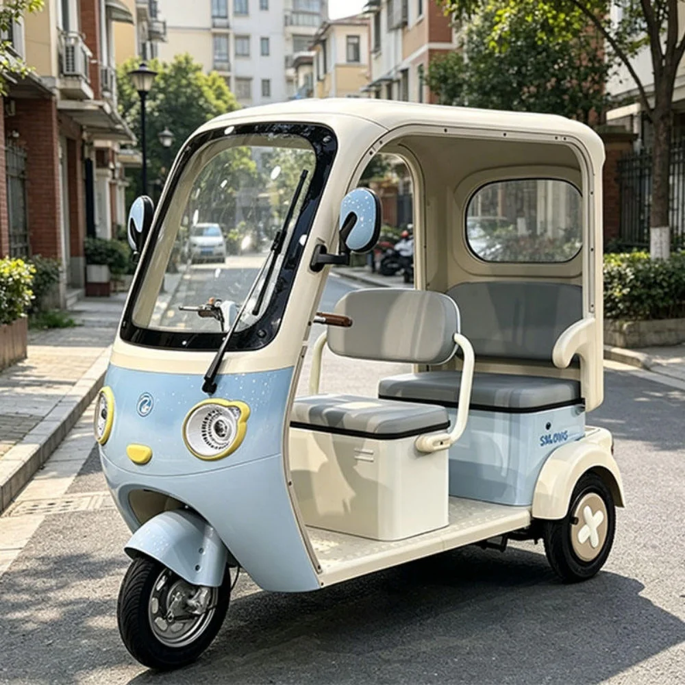 Electric three wheel trike, passenger carrying function, long range power, cargo transportation, household tricycle