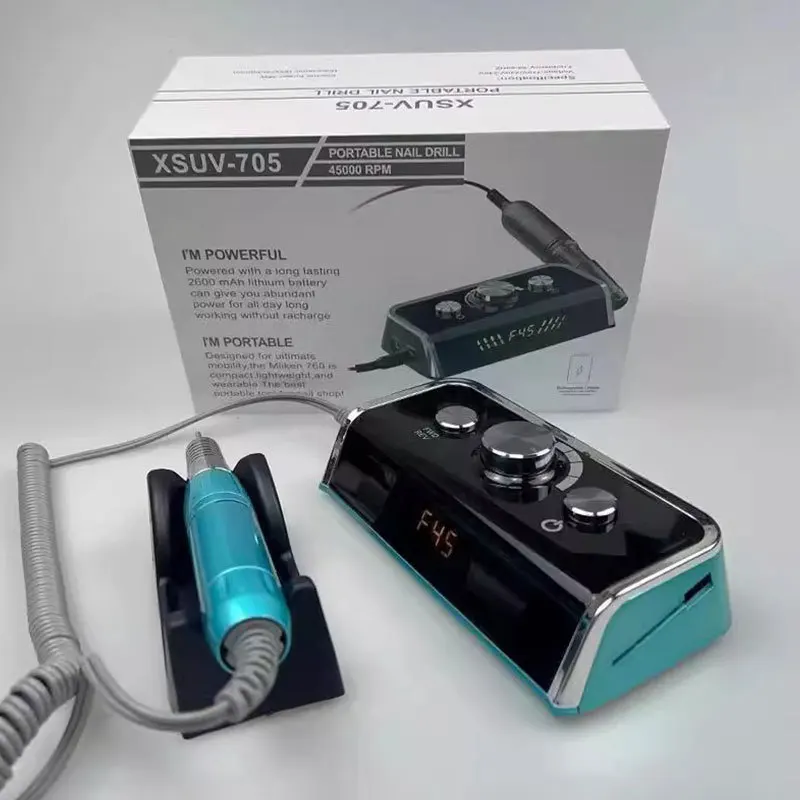 Nuovo smerigliatrice per unghie Display da tavolo Smerigliatrice per accumulo di energia 45000 giri/min Smerigliatrice per unghie professionale con scarico transfrontaliero