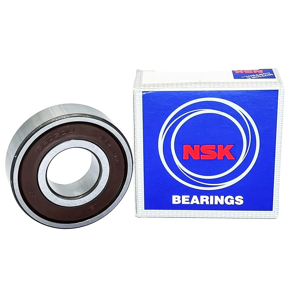 Original Japan NSK Deep Groove Bearings 6203DDU 6203-2RS 17x40x12 Rubber Sealed Steel Cage 2Pcs For Motor Scooter Auto