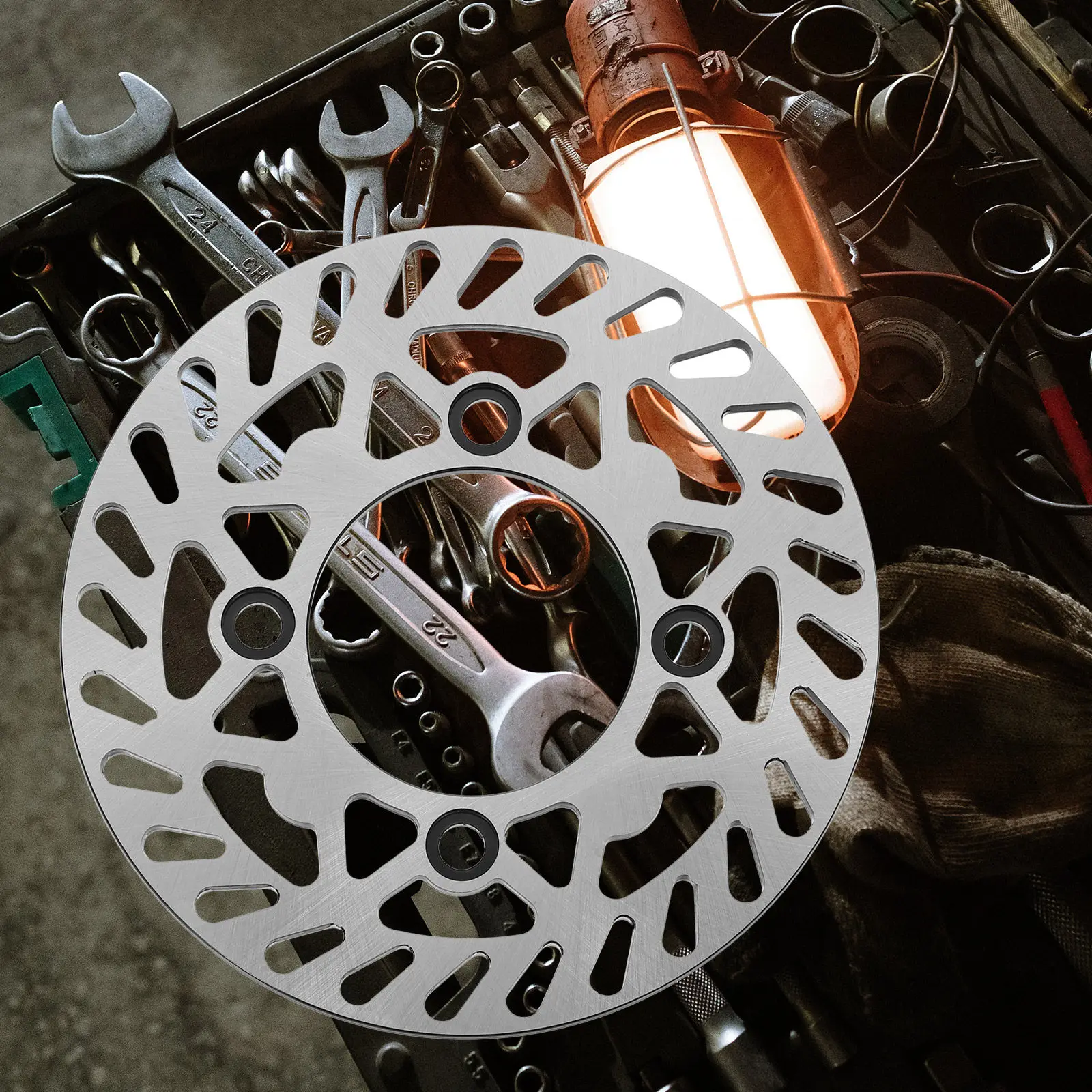 Off-Road Motorbike Brake Disc Hollow Design Heat Dissipation Stable Braking Enhanced Safety Replacement Bike Brake Disc Cycling
