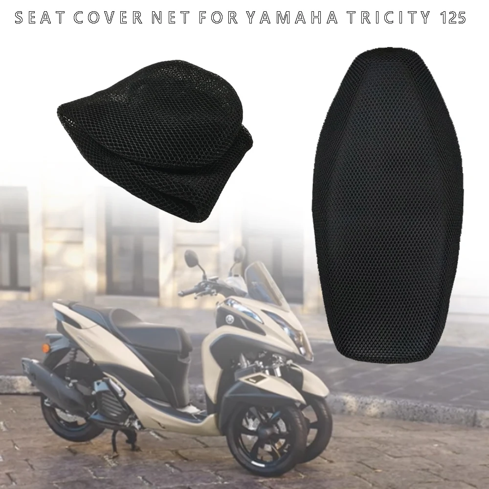 For Yamaha Tricity 125 155 Tricity125 Rear Seat Cowl Cushion Cover Net Insulation 3D Mesh Guard Protector Motorcycle Accessories