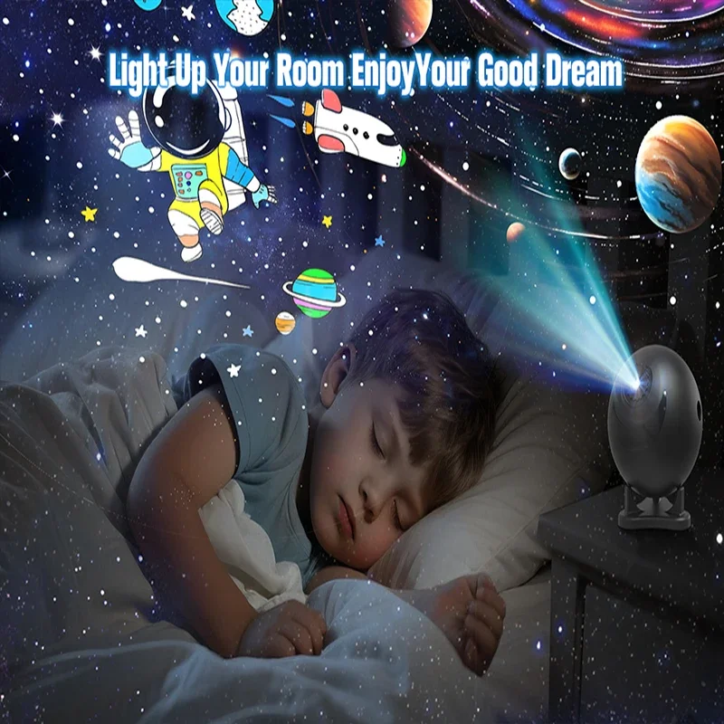 Planetarium Galaxy Projector for Bedroom Adjustable Night Light With Space Lamp Room Decor for Teens,Black