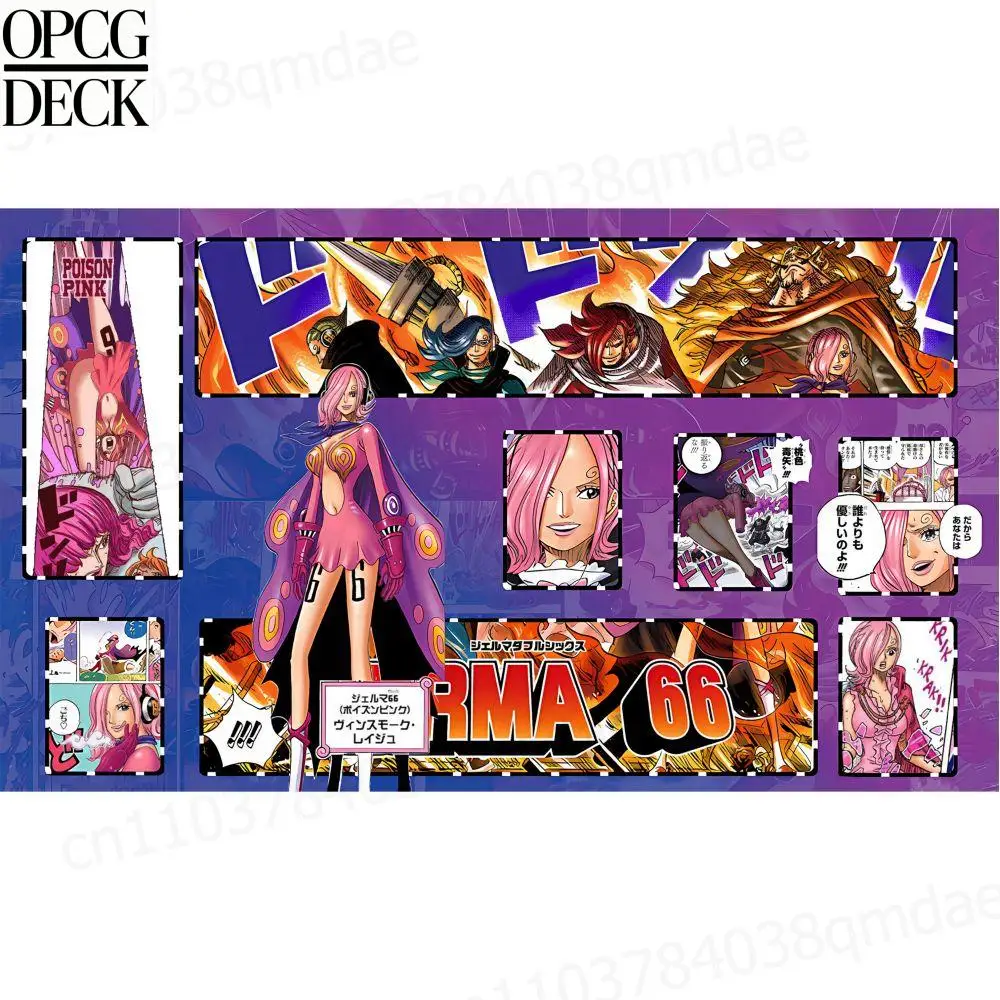 

ONE PIECE OPCG Playmat CARD GAME Playmat Vinsmoke Reiju Sanji Anime Playmat high-quality Card Game Mat holiday gifts 60*35cm