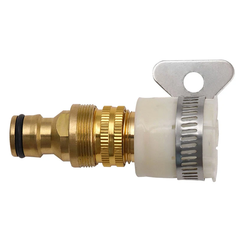 1PC 15mm-23mm Universal Kitchen Hose Adapter Faucet Connector Mixer Hose Adapter Three-in-one Multi-purpose Connector