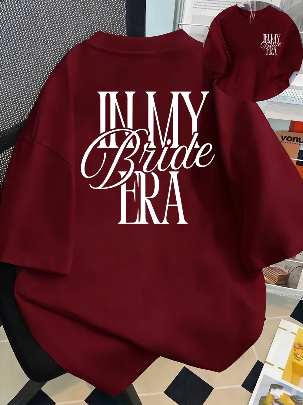 In My Bride ERA bedruckte Baumwoll-T-Shirts, Sommer-Damen-T-Shirts mit O-Ausschnitt, übergroße T-Shirts, einfache Kurzarm-Tops, lässige Damenkleidung – Detail 22