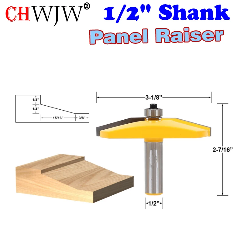 

1PC 1/2" Shank Panel Raiser Router Bit Line knife Woodworking cutter Tenon Cutter for Woodworking Tools
