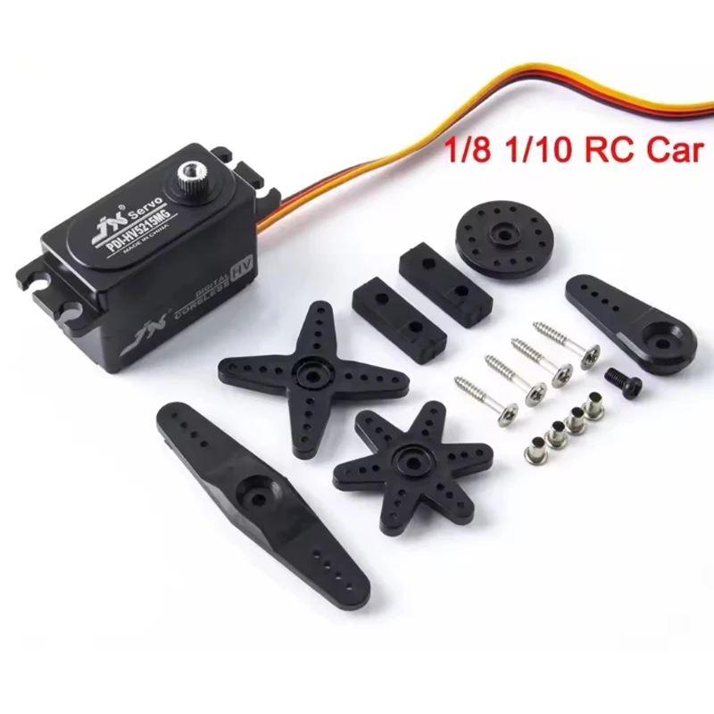 JX Servo PDI-HV5215MG Low Profile 8.4V 15kg Digital Coreless Metal Gear Servo for 1/8 1/10 RC Car Boat Robot
