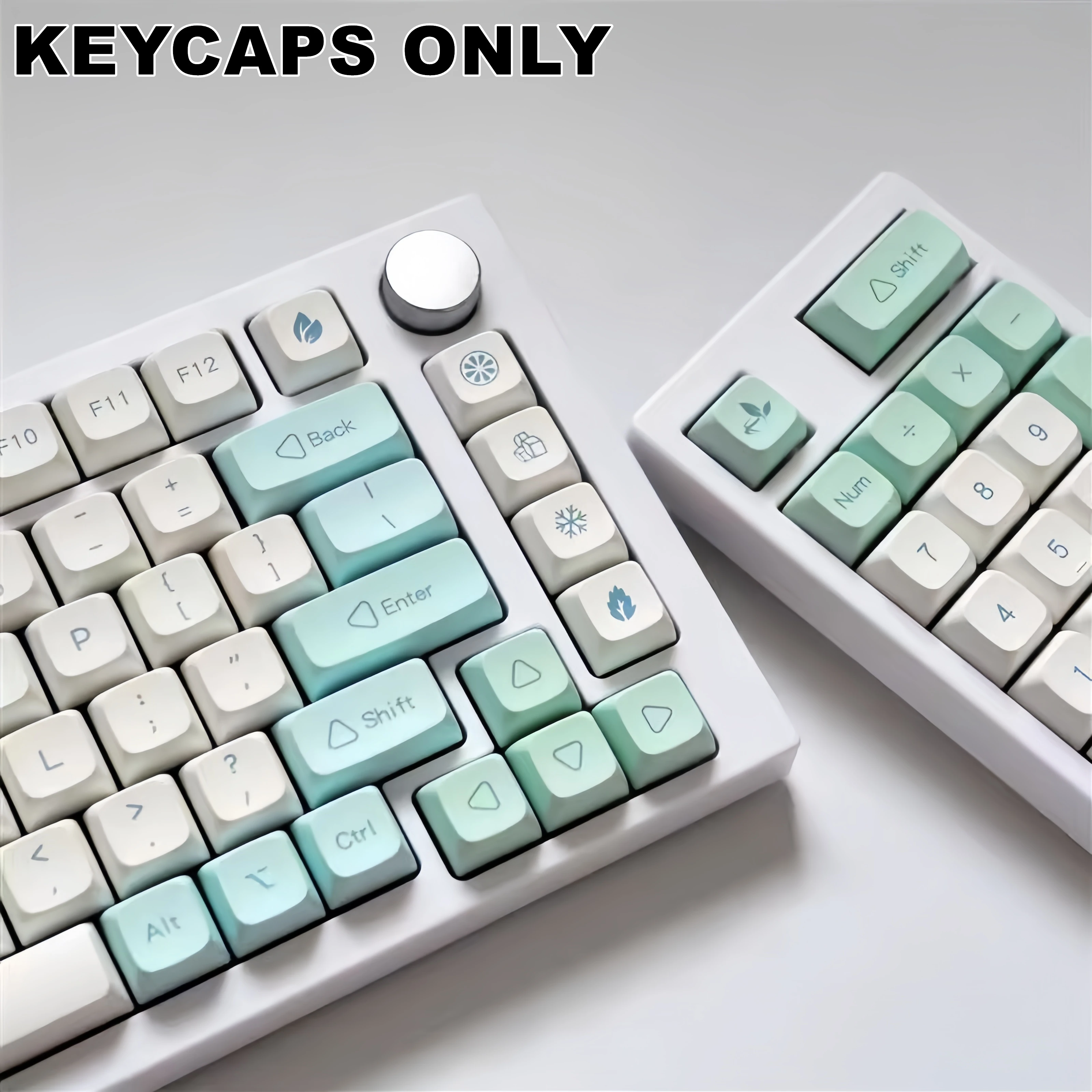 135 tasti Ice Crystal Mint PBT XDA Keycaps Dye-Sublimated Legends Keycap Set per Mx Cherry Gateron Switch Kit tastiera meccanica