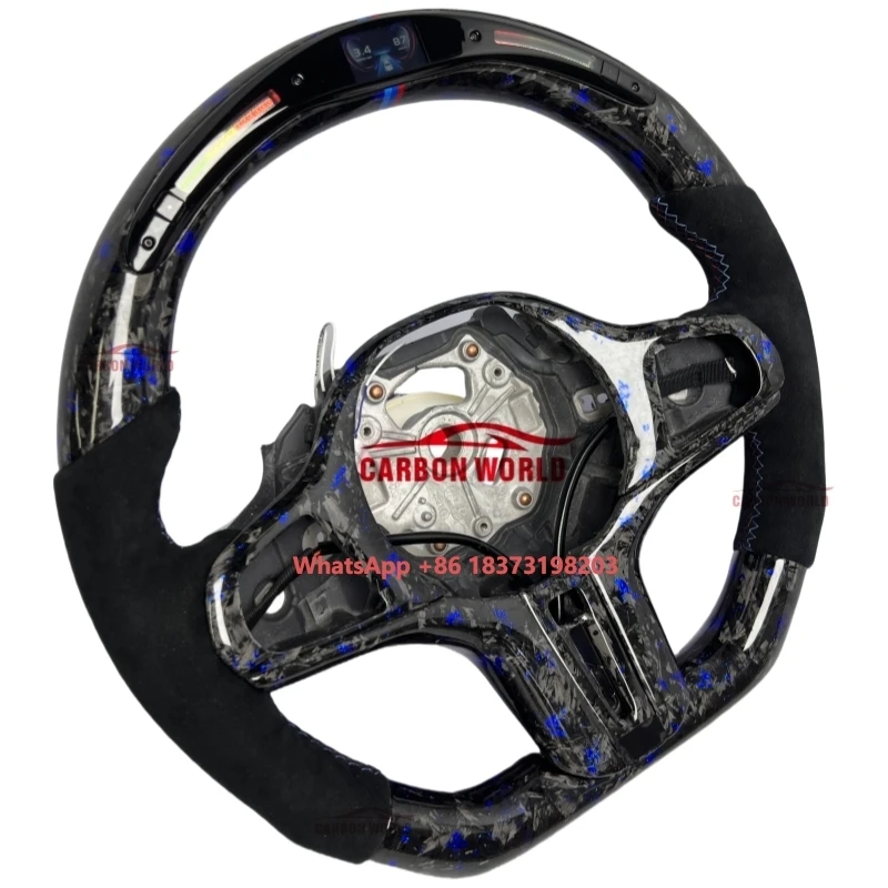 

Custom Steering Wheel for G20 G28 G30 G38 G80 G82 M3 320i 330i 330e 340i 540i Forged Carbon Sports Car Steering Wheel LED