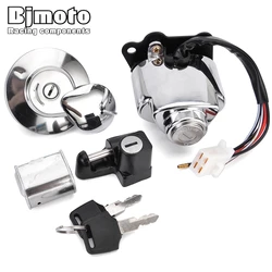 Ignition Switch Fuel Gas Cap Seat Lock Key Kit For Honda VT250 Magna 250 Steed Shadow 400 VT600