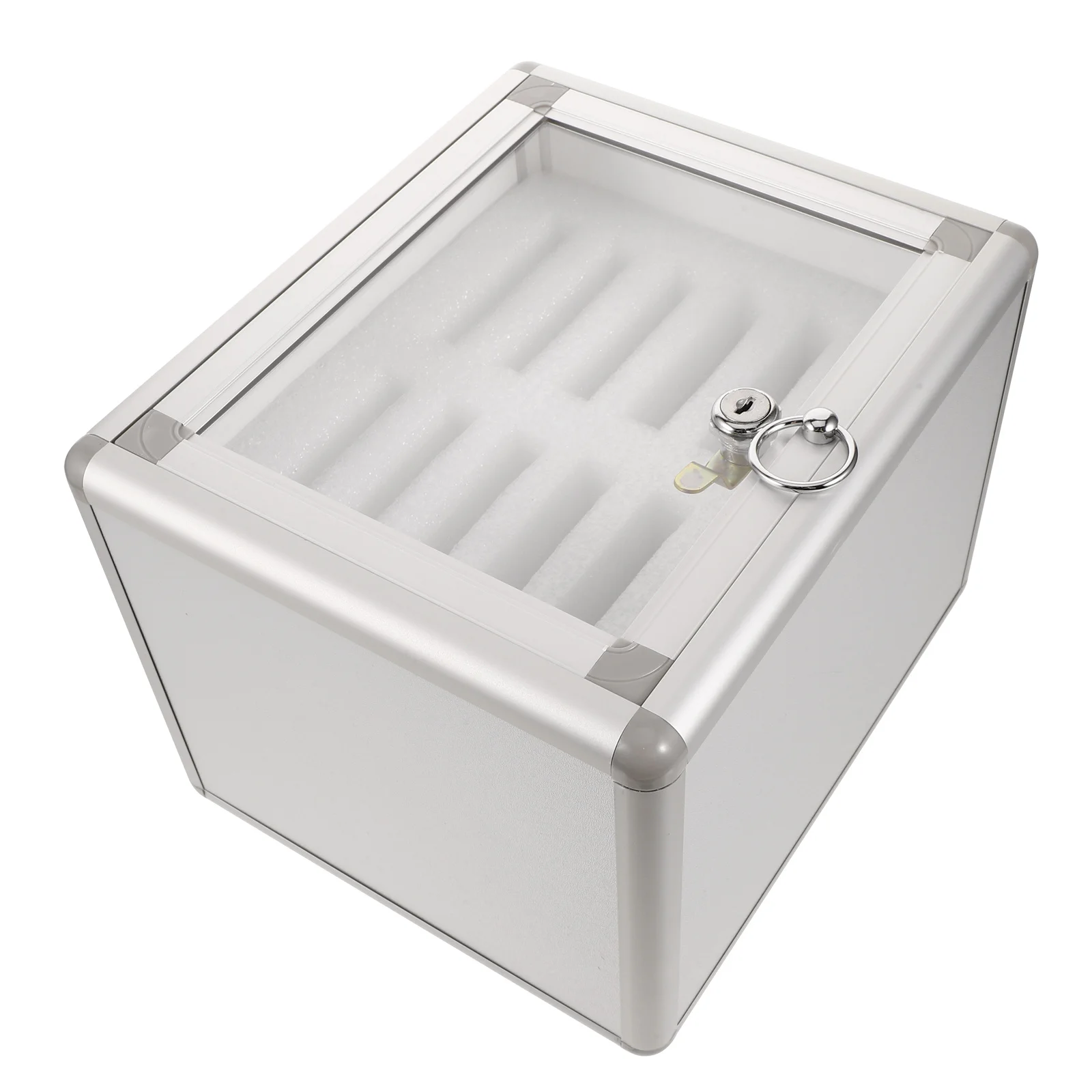 صندوق تخزين الهاتف المحمول خزانة معدنية مع قفل مقبض مدرسة مكتب الفصول الدراسية متعددة الفتحات المنظم #6