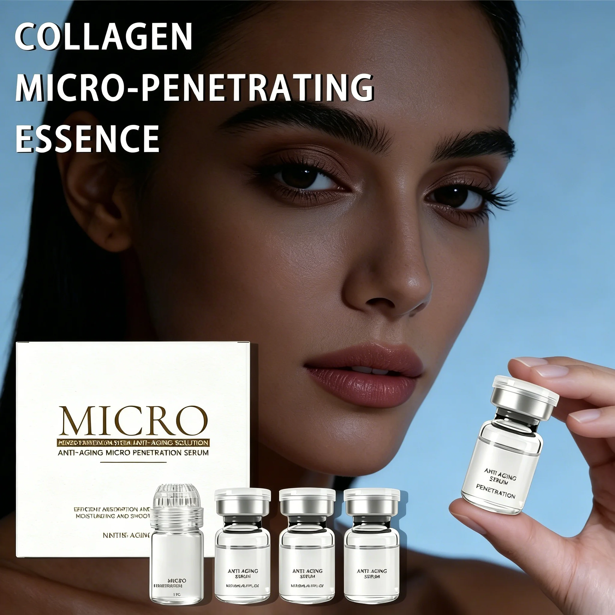 Collagen Anti-Wrinkle Essence Hydrating Firming Pore-cleaning Anti-aging Essence Set TITOK HOT
