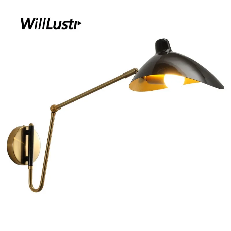 Iron Duckbill Wall Lamp Metal Rocker Arm Sconce Hotel Bar Cafe Living Bedroom Industrial Foldable Telescopic Lighting