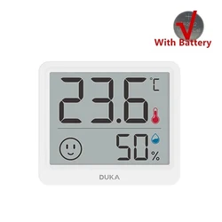 DUKA Atuman 2.5 inch LCD Electronic Digital Temperature Humidity Meter Indoor Thermometer Hygrometer Weather Station Sensor Mini