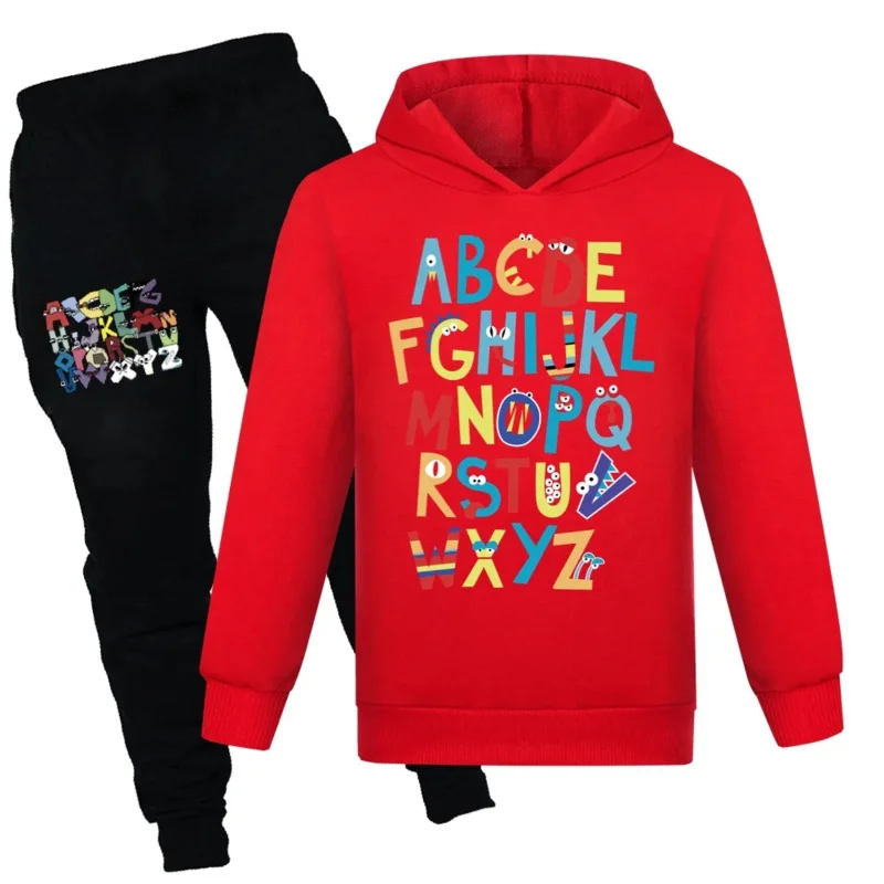 Alfabet Overlevering A-Z Meisjes Kleding Sets Kinderen Mode Hoodies En Broek Set Kinderen Kleding Lente Herfst Sportpak Trainingspak