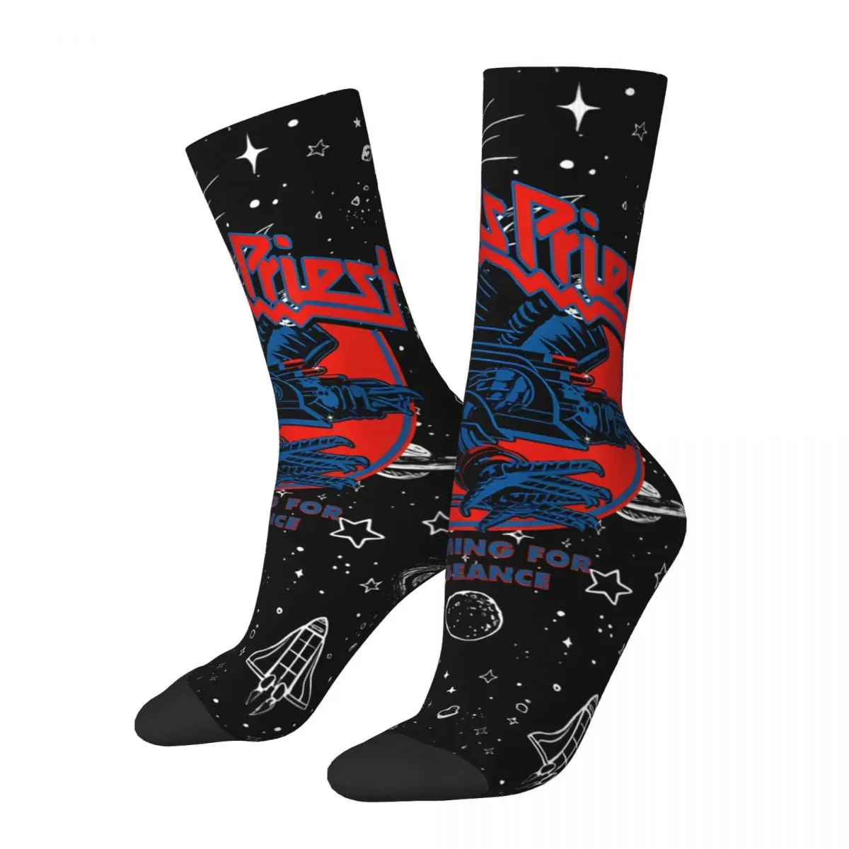 Blue Eagle Men's Socks Retro Harajuku Judas Priest Street Style Novelty Casual Crew Sock