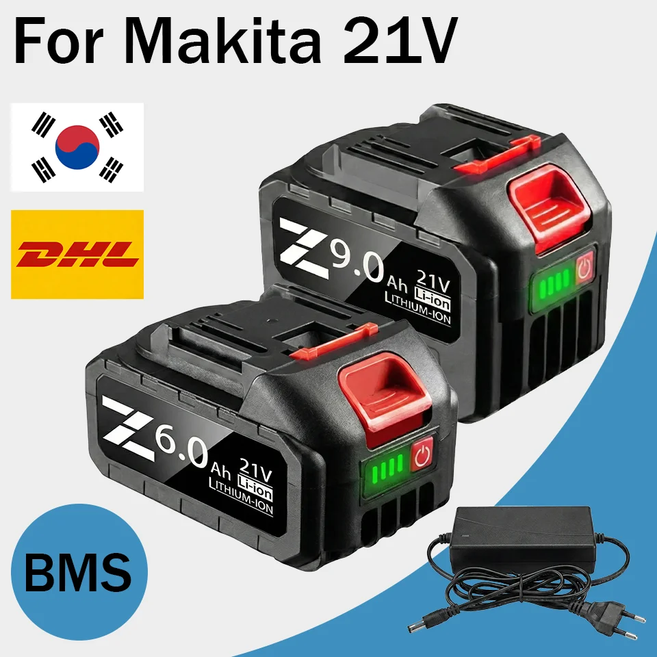 

18V 21V 388VF Rechargeable Li-ion Battery 3.0Ah 6.0Ah 9.0Ah For Makita 18V LXT Power Tools Replacement Battery LED Indicator BMS