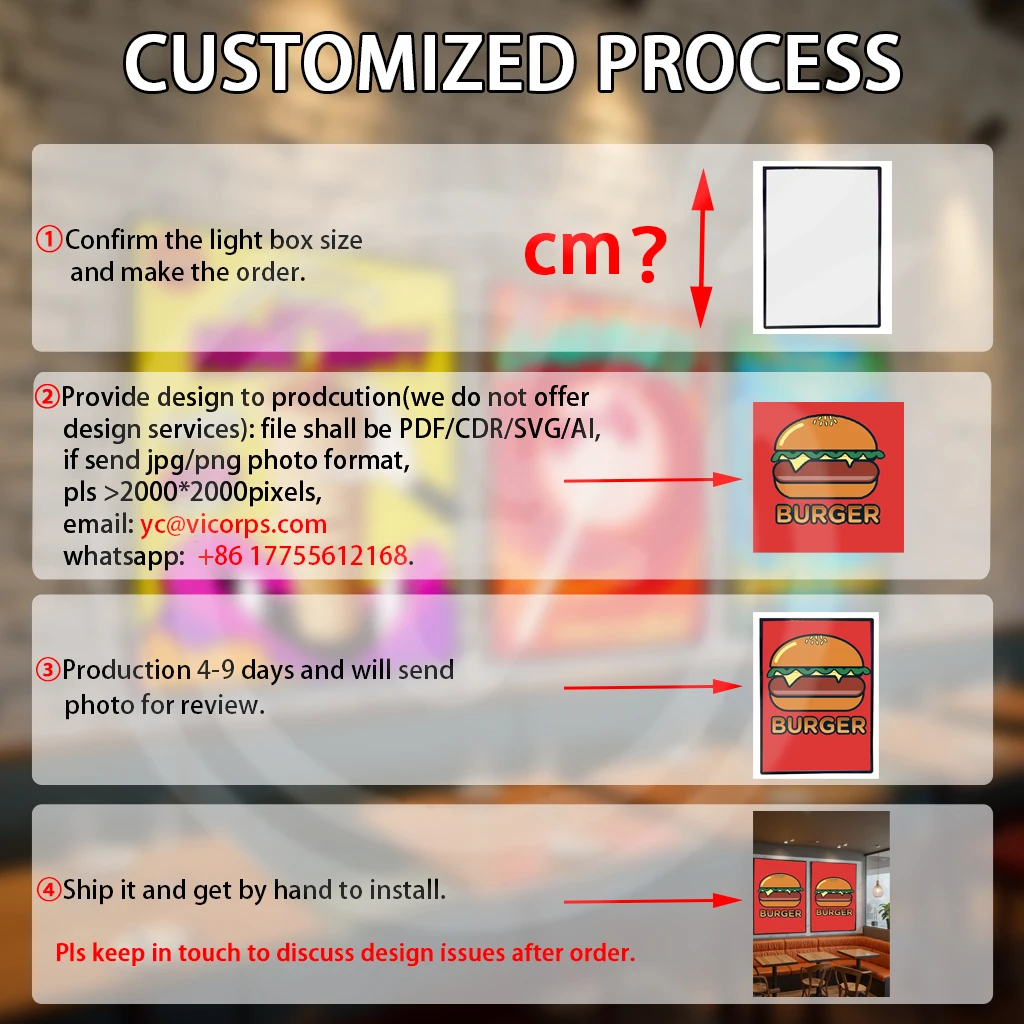 Custom LED Ultra-thin Light Box,Slim A4 LED Lights Sign for Bar Poster Display Menu Board,Illuminated Signboard for Wall Decor